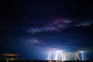Furtună electrică la sud de București